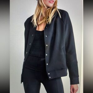 perry ellis black bomber jacket- size M